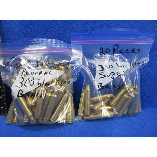 Brass Only - 300 Win. Mag Deprimed - Bag of 62, Bag of 20