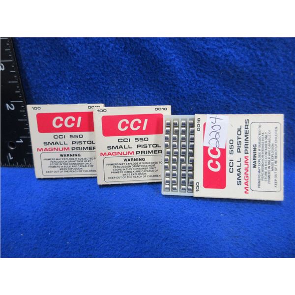 CCI 550 Small Pistol Magnum Primers - 3 Boxes of 100