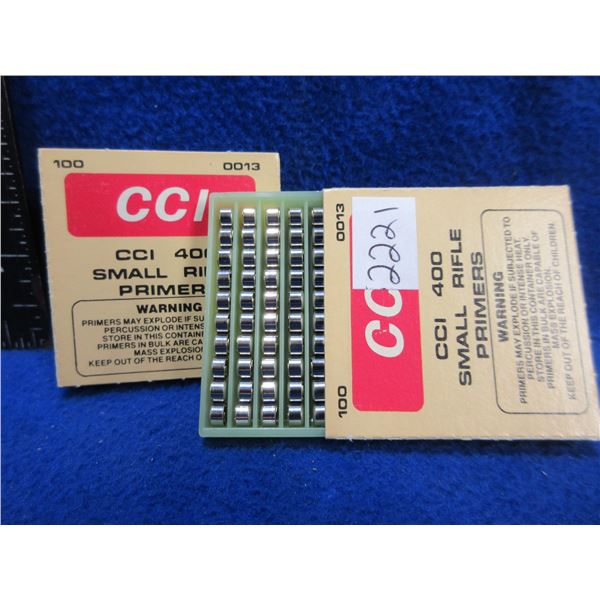 CCI 400 Small Rifle Primers - 2 Boxes of 100