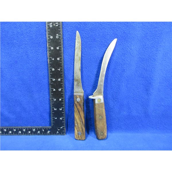 2 Vintage Filet/Skinning Knives - 5 1/2" Blades