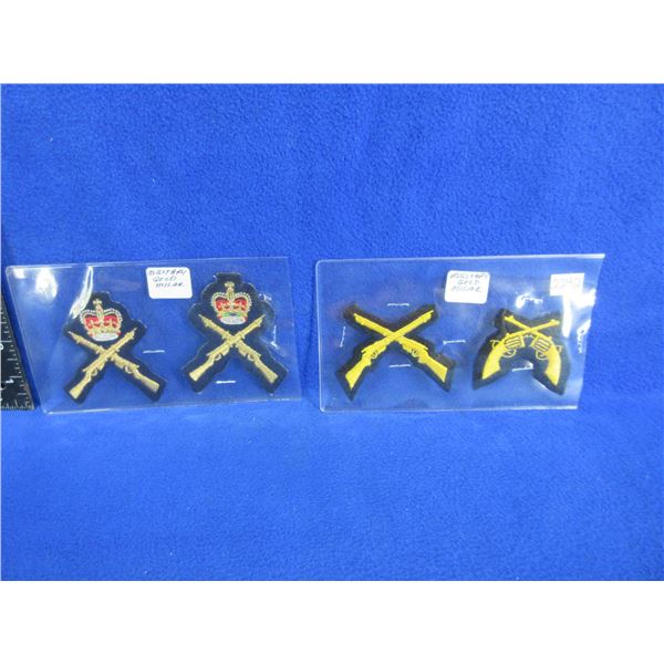 4 Military Gold Mylar Badges