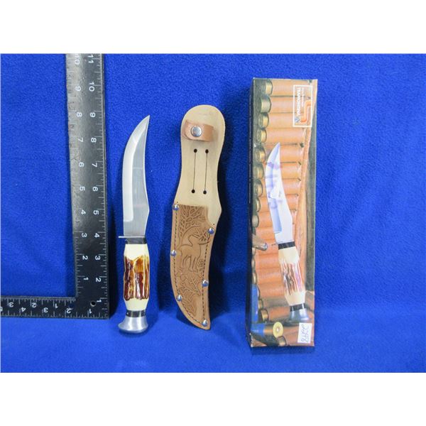 Tramontina Fixed Blade Knife with Leather Sheath