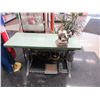 Image 1 : Leather Sewing Machine with Table and Foot Pedals