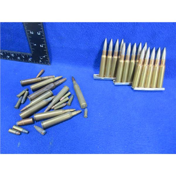 7X57 Mauser Military Cartridges & 20 Assorted Cartridges