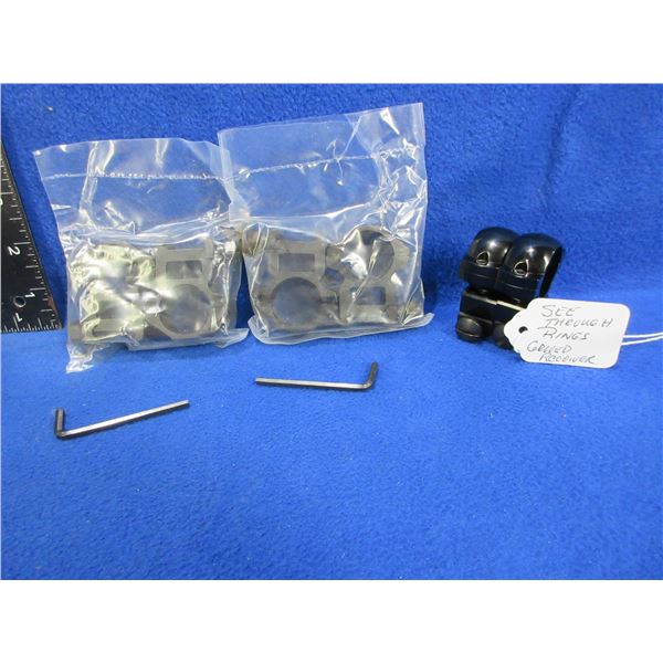 3 Pairs of 1" See Through Scope Rings
