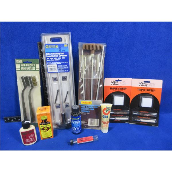 Lot of Misc. Cleaning Rods, Brushes, Bore Cleaners, Etc.