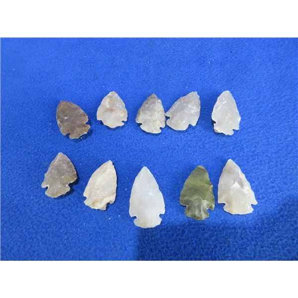 10 Arrowheads - Approx. 1" to 1 1/2" Length