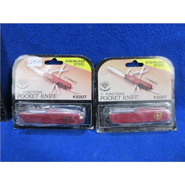 2 - 7 Function Swiss Army Style Folding Knives