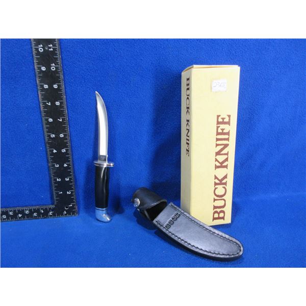 Buck 118 Fixed Blade Knife with Leather Sheath