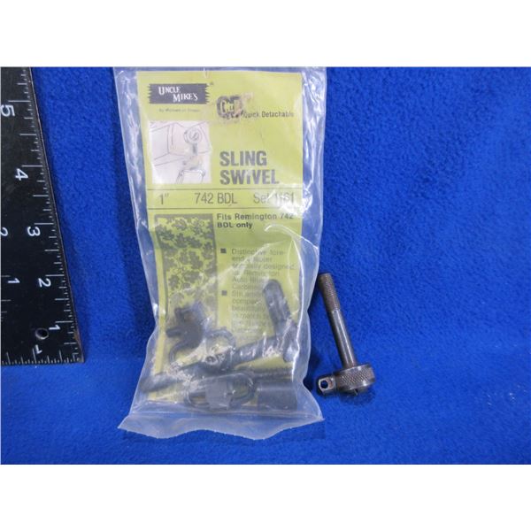 Uncle Mike's 1" Sling Swivel Set for Remington 742 BDL