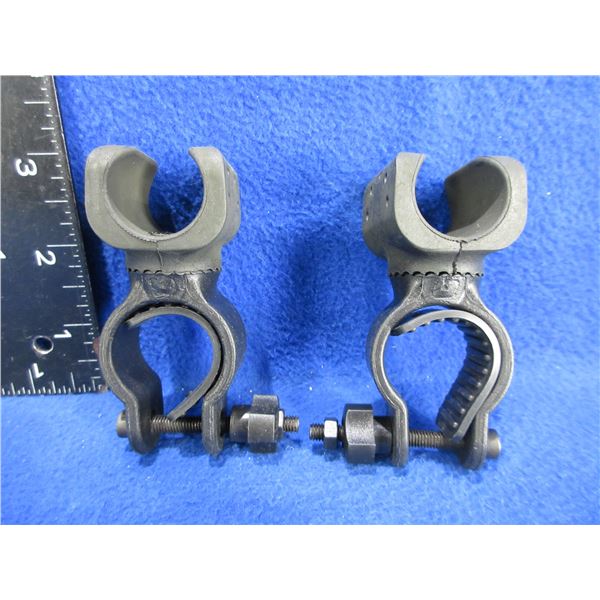 NEW - 2 Flashlight Mounting Brackets - 360 Degree Rotation