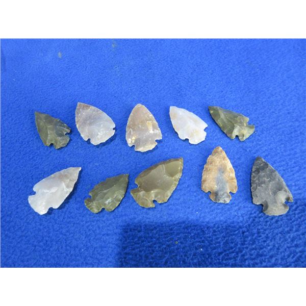 10 Arrowheads - Approx. 1" to 1 1/2" Length