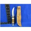 Image 1 : Buffalo Skinner H91 Fixed Blade Knife with Leather Sheath