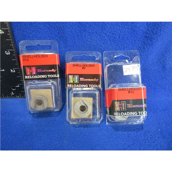 NEW - 3 Hornady Shell Holders - #'s 9, 12 and 32