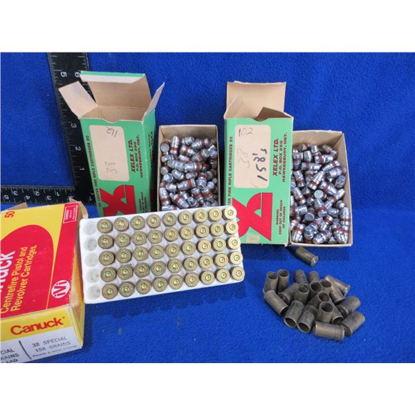 38 Spl/357 Mag FP Bullets and 38 Spl/38S&W Brass