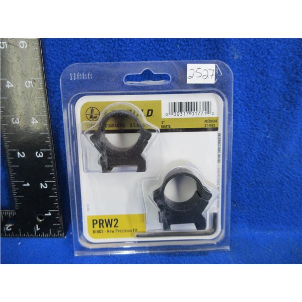 NEW - Leupold 1" Medium Matte Rings PRW2 # 174081