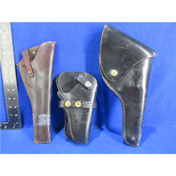3 Leather Holsters - Right Hand