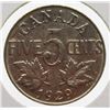 Image 1 : 1929 CANADIAN V.F. 5 CENT COIN