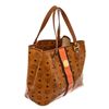 Image 3 : MCM Brown Visetos Leather-Trimmed Tote Bag