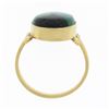 Image 7 : Vintage 14K Gold Oval Bezel Inlaid Chrysoprase & Black Onyx Scarab Beetle Ring