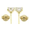 Image 4 : NEW 14k Gold 2.14 ctw GIA Martini Prong Set Square Princess Diamond Stud Earring