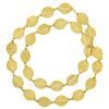 Image 3 : 18K Yellow Gold Free Form Textured Swirl Link Long 34" Statement Chain Necklace