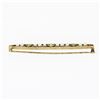 Image 7 : Antique Art Nouveau 14k Yellow Gold Peridot Seed Pearl Open Work Bar Pin Brooch
