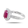 Image 3 : 2.51 ctw BURMESE Ruby and 0.66 ctw Diamond Platinum Ring (GIA CERTIFIED)