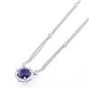 Image 1 : 2.08 ctw UNHEATED Pinkish Purple KASHMIR Sapphire and 0.53 ctw Diamond 14K White