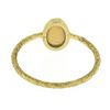 Image 6 : Vintage Handmade 18k Gold Oval Cabochon Cut Opal Solitaire Petite Cocktail Ring