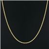 Image 4 : Unique 14k Tri Color Gold 15.5" 3.2mm Solid Rope Link Chain Choker Necklace