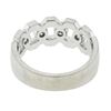Image 6 : Vintage 14K White Gold Diamond Illusion Open Work Matte Finish Wide Band Ring