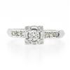 Image 4 : Vintage 14k White Gold 0.24 ctw Illusion Set Round Diamond Engagement Promise Ri