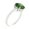 Image 8 : 14K White Gold 3.04 ctw Cushion Green Chrome Tourmaline w/ Diamond Accent Ring