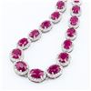 Image 1 : 32.18 ctw BURMESE Ruby and 7.08 ctw Diamond Platinum Necklace (GIA CERTIFIED)