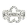 Image 4 : Estate 14k White Gold 0.47 ctw Round Brilliant Diamond Open Star Cloud Band Ring
