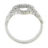 Image 8 : Estate 14k White Gold 0.47 ctw Round Brilliant Diamond Open Star Cloud Band Ring