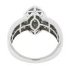 Image 6 : 10k White Gold 0.78 ctw Round Prong Diamond Marquise Shaped Cluster Promise Ring