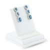 Image 3 : 4.34 ctw Blue Sapphire and 0.86 ctw Diamond 14K White Gold Earrings