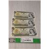 Image 1 : (3) Canadian One Dollar Bills- 1973