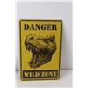 Image 3 : Champion Spark Plugs & Danger - Wild Zone Metal Wall Signs 12" x 8"
