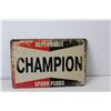 Image 4 : Champion Spark Plugs & Danger - Wild Zone Metal Wall Signs 12" x 8"