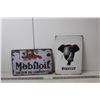 Image 1 : Mobiloil & Pirelli Metal Wall Signs 12" x 8"