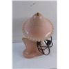 Image 3 : Vintage Pink Glass "Harpist" Figural  Lamp - As Is
