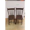 Image 1 : *(2) Wooden Chairs 37'' x 16'' x 15''