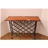 Image 1 : * Wood & Metal Wine Rack - 39" x 13" x 29.5" - Some Wear