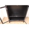Image 2 : * Black Two Door Display Cabinet w/Two Adjustable Shelves - 26" x 13" x 22" - Some Wear