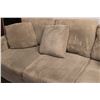 Image 4 : * Urban Barn Off White Corduroy Couch w/ Cushions - 41" x 92" x 28"