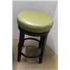 Image 3 : * (3) Green Upholstered Swivel Stools - 25" x 17" - Some Wear