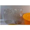 Image 2 : Large Plastic Jar, Beverage Dispenser, Plastic Platter, Metal Bowl and Large Plastic Bucket